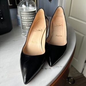 Christian Louboutin 60 mm black patent leather heels